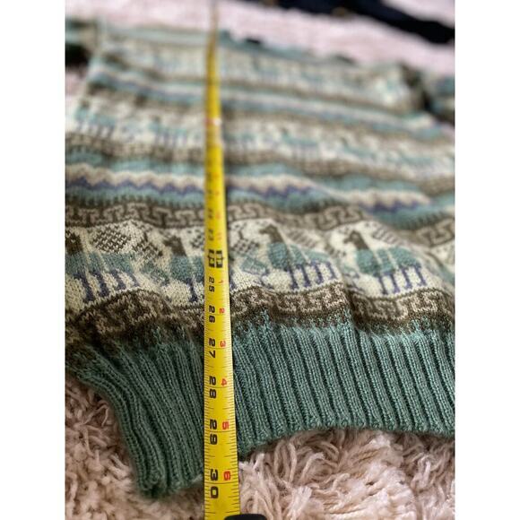 Alpaca Wool Knit Peru Sweater Pincho Poncho Granola Normcore Minimalist Scandi - Picture 11 of 12